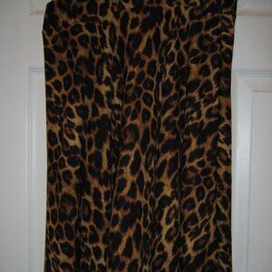 Ssoulm Leopard Print Elastic Waist Skit - Size L.  Made in USA